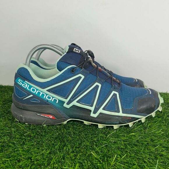 Salomon Speedcross 4 Women’s Shoes Blue Aqua Trail Running Outdoor size 8.5 - Picture 3 of 8